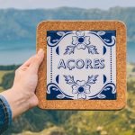 Two Hydrangeas Tile and Cork Trivet