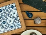 Mixed Patterns Tile and Cork Trivet